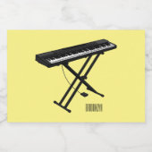 Étiquette Pour Bocaux Illustration de piano clavier (Étiquettes simples)
