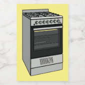 Étiquette Pour Bocaux Illustration de poêle électrique (Étiquettes simples)