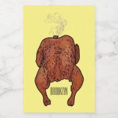 Étiquette Pour Bocaux Illustration de poulet rôti (Étiquettes simples)