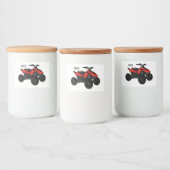 Étiquette Pour Bocaux Illustration de Quad bike atv (Bouteilles)