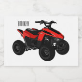 Étiquette Pour Bocaux Illustration de Quad bike atv (Étiquettes simples)