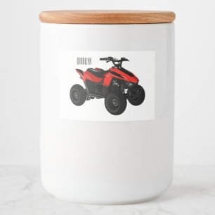 Étiquette Pour Bocaux Illustration de Quad bike atv