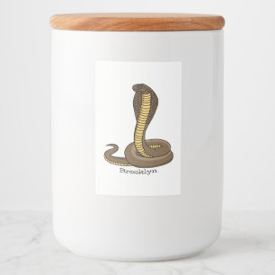 Étiquette Pour Bocaux Illustration de serpent à cobra Brown