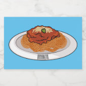 Étiquette Pour Bocaux Illustration de Spaghetti (Étiquettes simples)