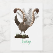 Étiquette Pour Bocaux Illustration de superbe et superbe lyrebird (Étiquettes simples)