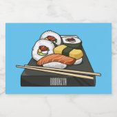 Étiquette Pour Bocaux Illustration de sushi (Étiquettes simples)
