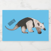 Étiquette Pour Bocaux Illustration de Tamandua (Étiquettes simples)