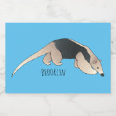 Étiquette Pour Bocaux Illustration de Tamandua (Étiquettes simples)