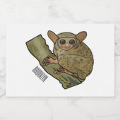 Étiquette Pour Bocaux Illustration de Tarsier (Étiquettes simples)