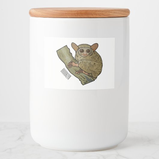 Étiquette Pour Bocaux Illustration de Tarsier (Devant)