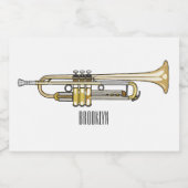 Étiquette Pour Bocaux Illustration de trompette (Étiquettes simples)