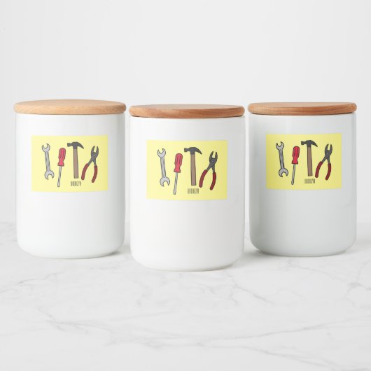 Étiquette Pour Bocaux Illustration des outils de menuiserie (Bouteilles)