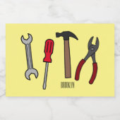 Étiquette Pour Bocaux Illustration des outils de menuiserie (Étiquettes simples)