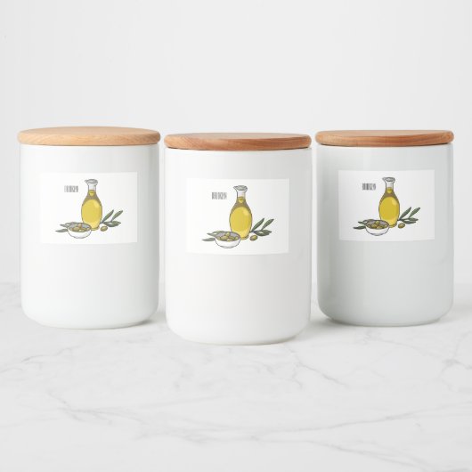 Étiquette Pour Bocaux Illustration d'huile d'olive (Bouteilles)
