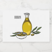 Étiquette Pour Bocaux Illustration d'huile d'olive (Étiquettes simples)