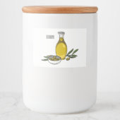 Étiquette Pour Bocaux Illustration d'huile d'olive (Devant)
