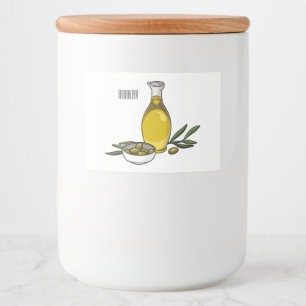 Étiquette Pour Bocaux Illustration d'huile d'olive