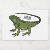 Étiquette Pour Bocaux Illustration d'Iguana (Étiquettes simples)
