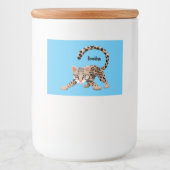 Étiquette Pour Bocaux Illustration d'ocelot mignon (Devant)