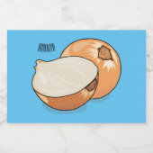 Étiquette Pour Bocaux Illustration d'oignon (Étiquettes simples)