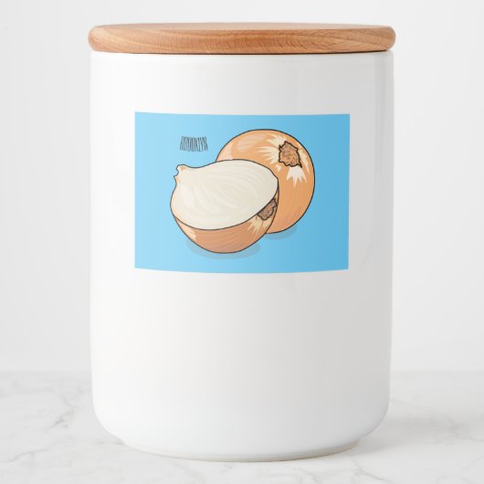 Étiquette Pour Bocaux Illustration d'oignon (Devant)