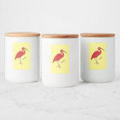 Étiquette Pour Bocaux Illustration d'oiseau Scarlet ibis (Bouteilles)