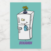 Étiquette Pour Bocaux Illustration drôle de réfrigérateur (Étiquettes simples)