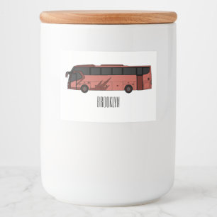 Étiquette Pour Bocaux Illustration du bus