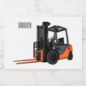 Étiquette Pour Bocaux Illustration du chariot élévateur (Étiquettes simples)