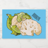 Étiquette Pour Bocaux Illustration du chou-fleur (Étiquettes simples)