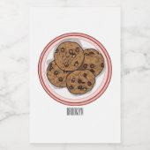 Étiquette Pour Bocaux Illustration du cookie de puce à chocolat (Étiquettes simples)