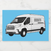 Étiquette Pour Bocaux Illustration du fourgon de livraison (Étiquettes simples)