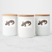 Étiquette Pour Bocaux Illustration du monstre Gila (Bouteilles)