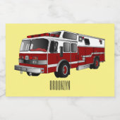 Étiquette Pour Bocaux Illustration du moteur à incendie (Étiquettes simples)