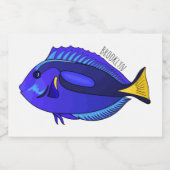 Étiquette Pour Bocaux Illustration du poisson de la cuve bleue (Étiquettes simples)