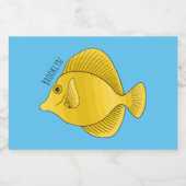 Étiquette Pour Bocaux Illustration du poisson-tang jaune (Étiquettes simples)