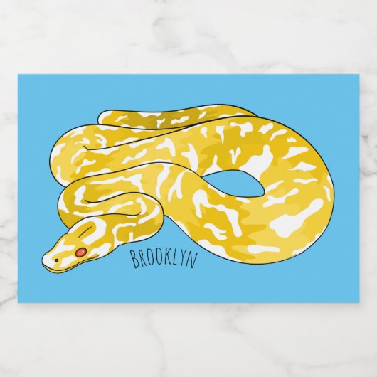 Étiquette Pour Bocaux Illustration du serpent python birman (Étiquettes simples)