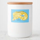 Étiquette Pour Bocaux Illustration du serpent python birman (Devant)