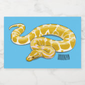 Étiquette Pour Bocaux Illustration du serpent python birman (Étiquettes simples)
