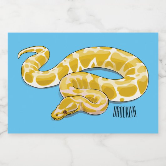 Étiquette Pour Bocaux Illustration du serpent python birman (Étiquettes simples)