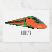 Étiquette Pour Bocaux Illustration du train à balles (Étiquettes simples)