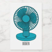 Étiquette Pour Bocaux Illustration du ventilateur (Étiquettes simples)