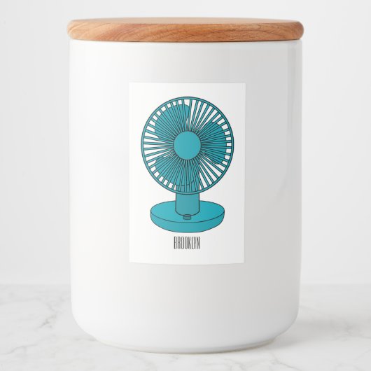 Étiquette Pour Bocaux Illustration du ventilateur (Devant)