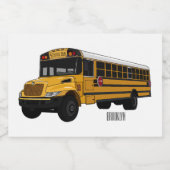 Étiquette Pour Bocaux Illustration d'un autobus scolaire (Étiquettes simples)