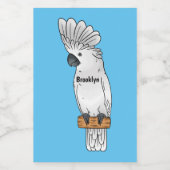 Étiquette Pour Bocaux Illustration d'un oiseau de cobaye-parapluie (Étiquettes simples)