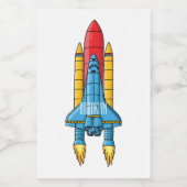 Étiquette Pour Bocaux Illustration d'un vaisseau de fusées (Étiquettes simples)
