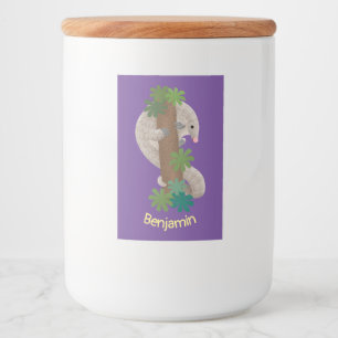 Étiquette Pour Bocaux Illustration d'une anteure de pangolin mignonne