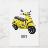 Étiquette Pour Bocaux Illustration d'une moto cyclable (Étiquettes simples)