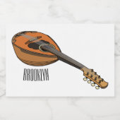 Étiquette Pour Bocaux Illustration en mandoline (Étiquettes simples)