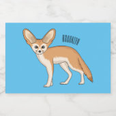 Étiquette Pour Bocaux Illustration Fennec fox (Étiquettes simples)